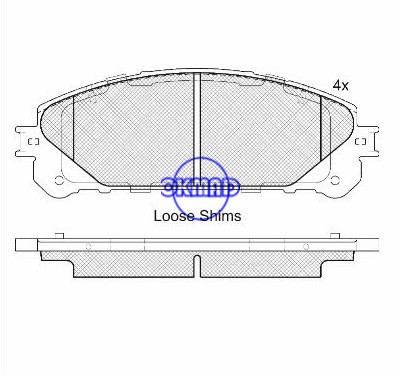 Lexus RX 브레이크 패드 FMSI:D1324-8436 OEM:04465-0E010 WVA24452,F1324